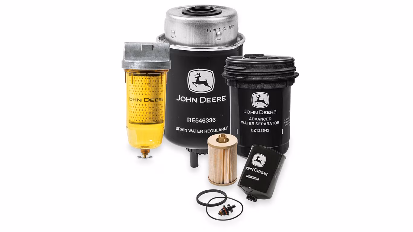 Filtrele de carburant John Deere protejează sistemul de alimentare prin filtrarea impurităților, prevenind uzura și menținând performanța utilajului.